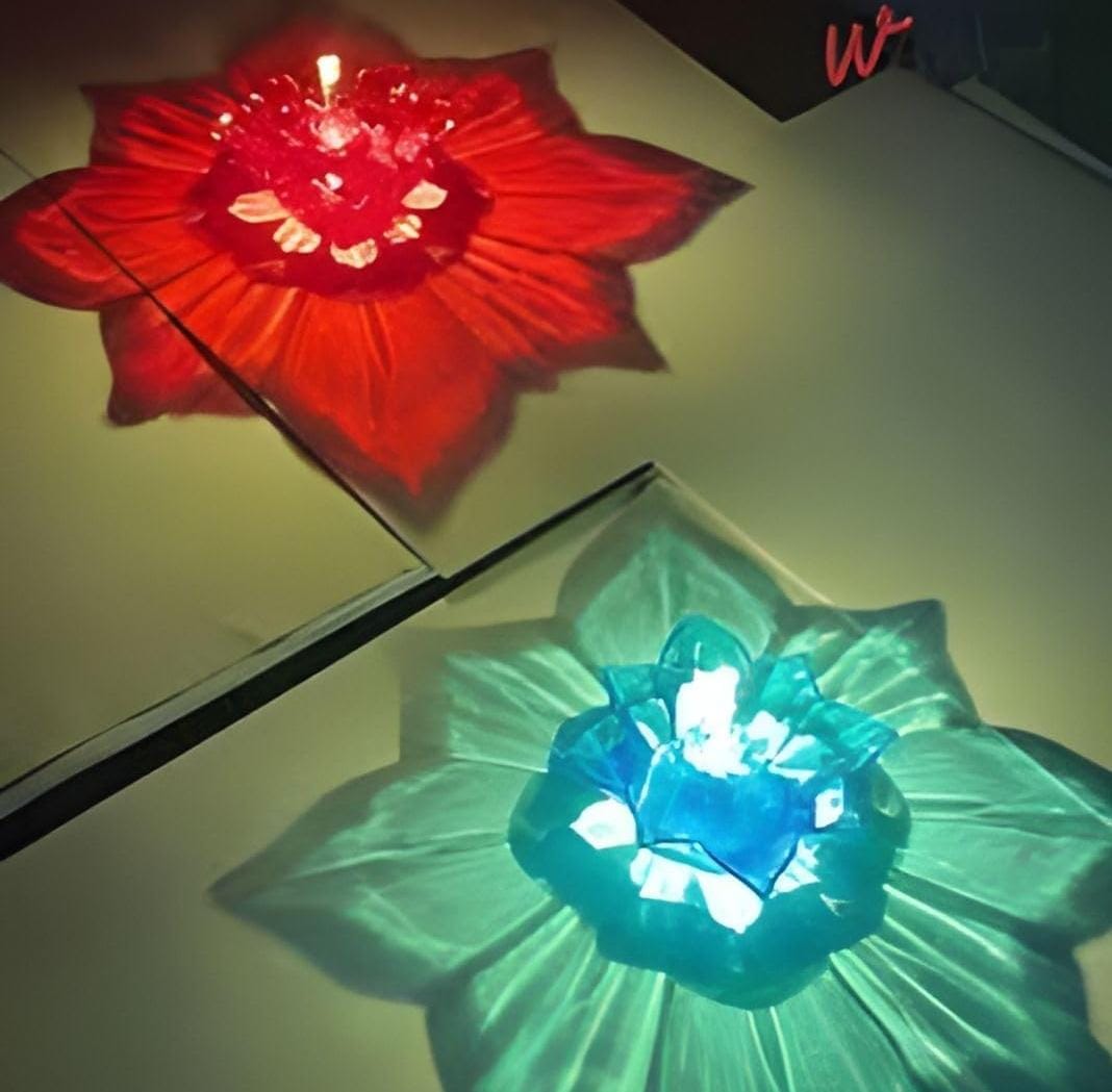 3D Reusable Reflective Shadow Colorful Diya